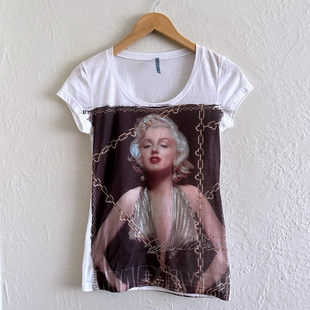 Y2K Marilyn Monroe Graphic Print Tee Size M